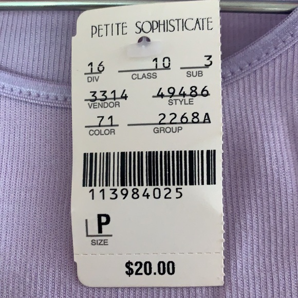 Lavender Short Sleeve Blouse - Picture 5 of 6